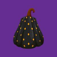 Halloween pumpkin with holiday painted ornament vector
