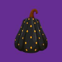 Víspera de Todos los Santos calabaza con fiesta pintado ornamento vector