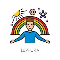 Euphoria psychological disorder, mental health vector