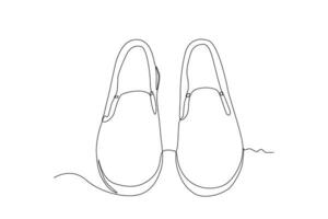 Front view of slip-on shoes vector