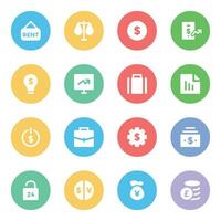 Modern Flat Icons of Business vector