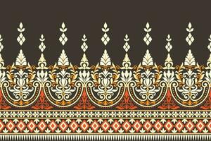 floral pattern Seamless. Background Seamless Pattern Geometric Ethnic pattern design  for background, carpet, wallpaper, clothing, wrapping, Batik, fabric, printing textile illustration. vector