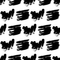 Seamless pattern with dark hand drawn scribble smear on white background. Abstract grunge texture. Vector illustration