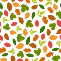 Seamless pattern with autumn leaves. Vector illustration.