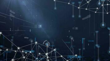 Technology abstract network background concept with data flow - 4k hd resolution - Pro video