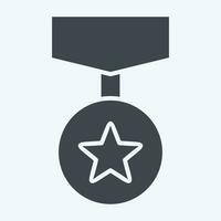 Icon Badge 4. related to Award symbol. glyph style. simple design editable. simple illustration vector