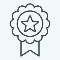 Icon Badge 2. related to Award symbol. line style. simple design editable. simple illustration vector