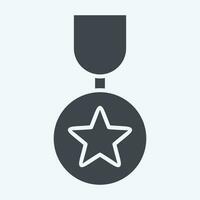 Icon Badge 1. related to Award symbol. glyph style. simple design editable. simple illustration vector