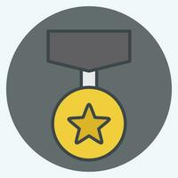 Icon Badge 4. related to Award symbol. color mate style. simple design editable. simple illustration vector