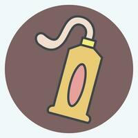 Icon Toothpaste. related to Bathroom symbol. color mate style. simple design editable. simple illustration vector