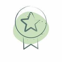 Icon Badge. related to Award symbol. Color Spot Style. simple design editable. simple illustration vector