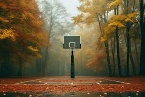 baloncesto Corte exterior. generar ai foto