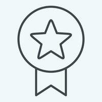 Icon Badge. related to Award symbol. line style. simple design editable. simple illustration vector