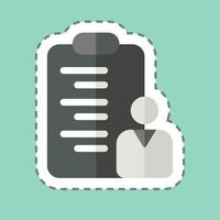 Sticker line cut Project Management. related to Business Analysis symbol. simple design editable. simple illustration vector