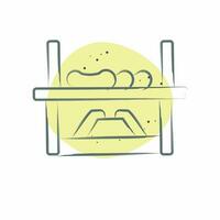 Icon Campfire Grill. related to Camping symbol. Color Spot Style. simple design editable. simple illustration vector