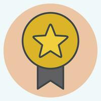 Icon Badge. related to Award symbol. color mate style. simple design editable. simple illustration vector