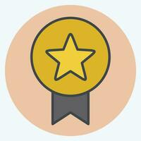 Icon Badge. related to Award symbol. color mate style. simple design editable. simple illustration vector