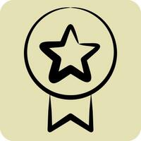 Icon Badge. related to Award symbol. hand drawn style. simple design editable. simple illustration vector