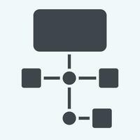Icon Work Flow. related to Business Analysis symbol. glyph style. simple design editable. simple illustration vector