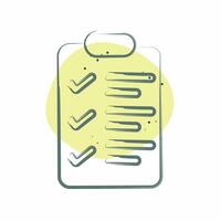 Icon Checklist. related to Business Analysis symbol. Color Spot Style simple design editable. simple illustration vector