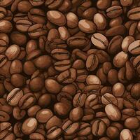 Texture coffee beans banner illustration. Generate Ai photo