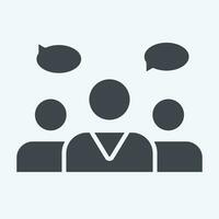 Icon Focus Group. related to Business Analysis symbol. glyph style. simple design editable. simple illustration vector