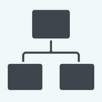 Icon Flow Chart. related to Business Analysis symbol. glyph style. simple design editable. simple illustration vector