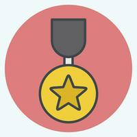 Icon Badge 1. related to Award symbol. color mate style. simple design editable. simple illustration vector