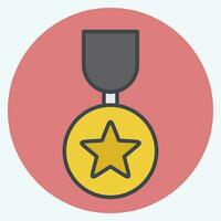 Icon Badge 1. related to Award symbol. color mate style. simple design editable. simple illustration vector