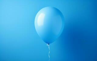 A professional photo of a blue balloon isolated on a white background, Generative Ai