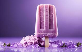 A professional photo of an ice lolly on a white background, Generative Ai