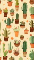 Cactus cartoon design background wallpaper photo