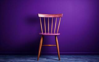 A professional photo of a wooden chair, Generative Ai