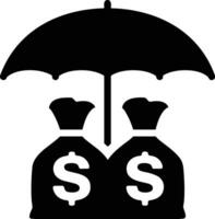 Umbrella protection icon symbol vector image. Illustration of the safety protect umbrella security design image