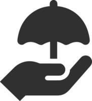 Umbrella protection icon symbol vector image. Illustration of the safety protect umbrella security design image