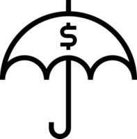 Umbrella protection icon symbol vector image. Illustration of the safety protect umbrella security design image