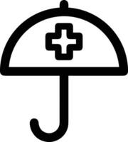 Umbrella protection icon symbol vector image. Illustration of the safety protect umbrella security design image