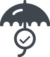 Umbrella protection icon symbol vector image. Illustration of the safety protect umbrella security design image