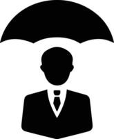 Umbrella protection icon symbol vector image. Illustration of the safety protect umbrella security design image