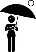 Umbrella protection icon symbol vector image. Illustration of the safety protect umbrella security design image