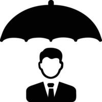 Umbrella protection icon symbol vector image. Illustration of the safety protect umbrella security design image