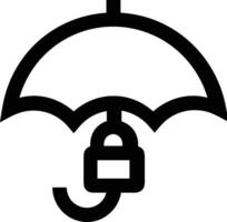Umbrella protection icon symbol vector image. Illustration of the safety protect umbrella security design image