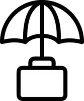 Umbrella protection icon symbol vector image. Illustration of the safety protect umbrella security design image