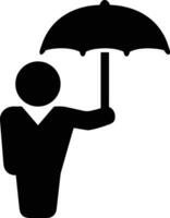 Umbrella protection icon symbol vector image. Illustration of the safety protect umbrella security design image