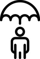 Umbrella protection icon symbol vector image. Illustration of the safety protect umbrella security design image