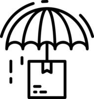 Umbrella protection icon symbol vector image. Illustration of the safety protect umbrella security design image