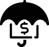 Umbrella protection icon symbol vector image. Illustration of the safety protect umbrella security design image