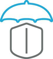 Umbrella protection icon symbol vector image. Illustration of the safety protect umbrella security design image