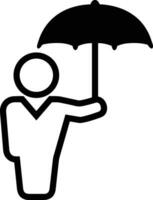 Umbrella protection icon symbol vector image. Illustration of the safety protect umbrella security design image