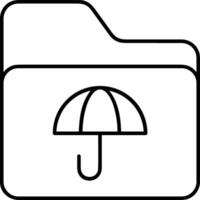 Umbrella protection icon symbol vector image. Illustration of the safety protect umbrella security design image